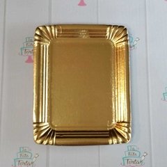 Bandeja de cartón dorada rectangular nº4 (23*28cm)