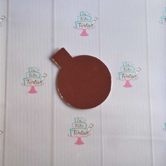 Disco de cartón con pestaña rosa gold de 10cm