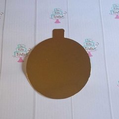 Disco de carton dorado 10cm con pestaña