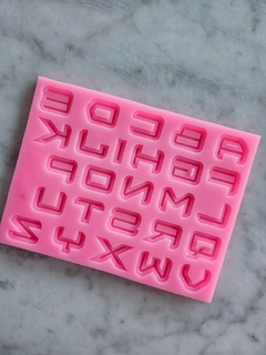 Molde silicona letras modernas