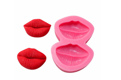 Molde de silicona labios doble