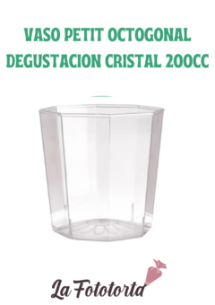Vaso petit octogonal degustacion cristal 200cc x 12 unidades