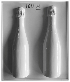 Molde para chocolate botella de champagne, mide 27 cm