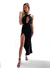 VESTIDO CUELLO ALTO LYCRA NEGRO en internet