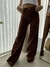 PANTALON WIDE LEG MARRON en internet