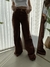 PANTALON WIDE LEG MARRON - CHENZI