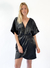 VESTIDO ESCOTE EN V NEGRO - tienda online