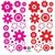 Vinilos Stickers Plancha Flores En 2 Colores - comprar online