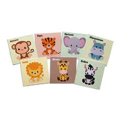 Imãs Infantis - Conjunto 7 Animais Safari