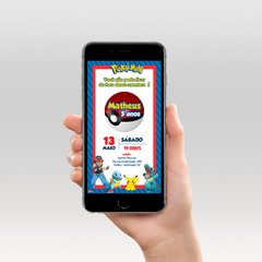 Convite Digital - Pokemon