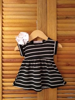 vestido baby manga curta listrado tal filha - comprar online