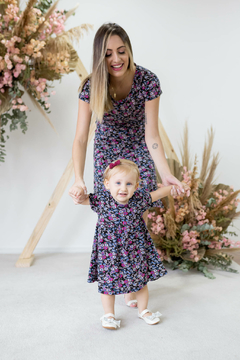 Vestido baby estampado tal filha - Dnmammy roupas de amamentação