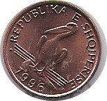 ALBANIA, 1 LEKE DE 1996