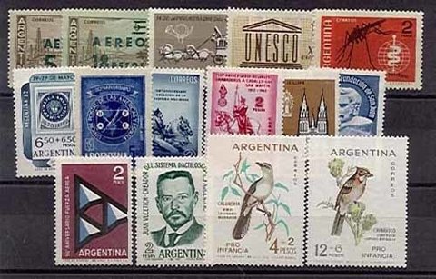 AÑO COMPLETO DE 1962 (15 SELLOS)