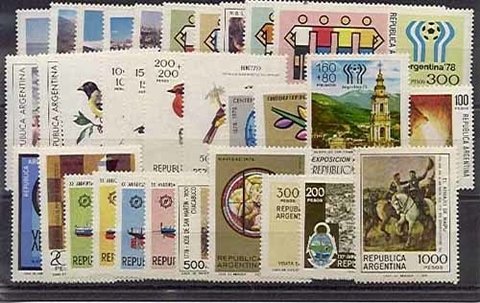 AÑO COMPLETO DE 1978 (32 SELLOS + 2 BLOQUES)