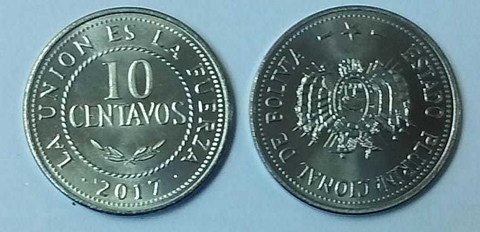 BOLIVIA 2017 10 CENT