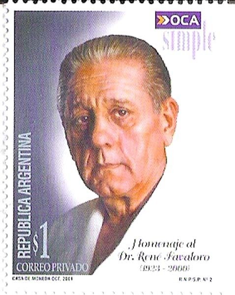 Correo Privado - OCA Simple - 2001 - Homenaje al Dr. René Favaloro $1.-