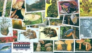 Colección de 25 estampillas de GUYANA