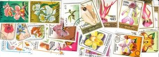 Colección Universal de 25 estampillas del tema ORQUIDEAS