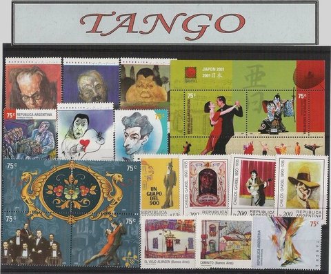 Colección Argentina de TANGO (17 sellos + 4 bloques)