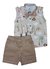 Conjunto Camisa Regata Social Infantil Safari