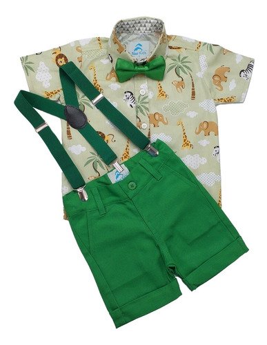 roupa safari infantil verde | Blue Kids