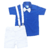 conjunto roupa infantil menino camisa manga curta azul royal