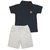Conjunto Camisa Polo Infantil Preta Bermuda Masculino