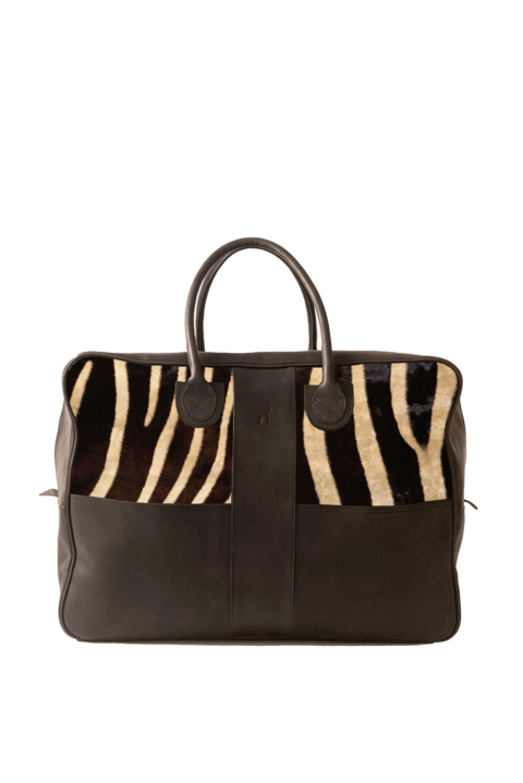 Bolso Polo Pelo Cebra Negro Las Cabrera