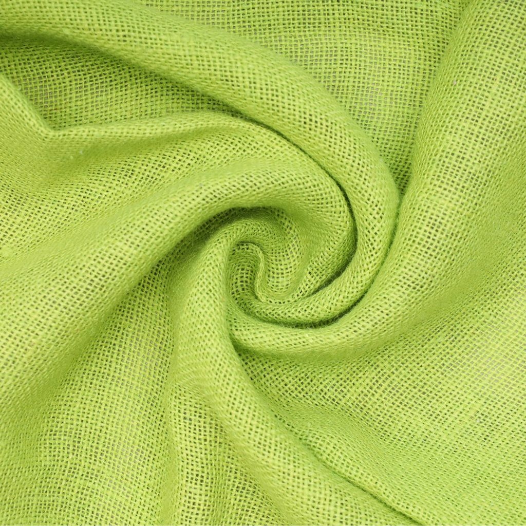 Tela Arpillera de Yute Color Verde Manzana
