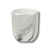 VASO MÁRMORE BRANCO DETALHES CINZA - 0596