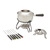 CONJUNTO PARA FONDUE BOUN GOURMET AÇO INOX - 35367 - comprar online