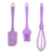 KIT UTENSÍLIOS SILICONE 3 PEÇAS - 466 - UTS - Mig's Presentes 