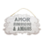 PLACA DECORATIVA AMOR, SORRISOS & AMIGOS - 97741