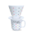 CANECA A FELICIDADE É DOCE + COADOR DE CAFÉ ROMANCE - BGY - comprar online