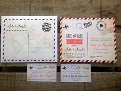 Invitación Bodas Modelo Postal Vintage - comprar online