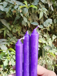 Velas x 3 unidades Violetas