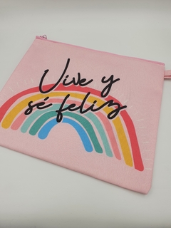 Sobre/Neceser "Vive y sé feliz" - comprar online