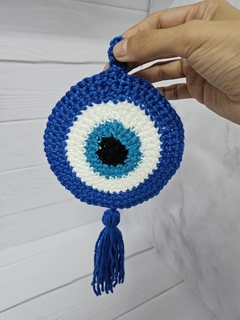 Colgante Ojito Turco tejido al crochet