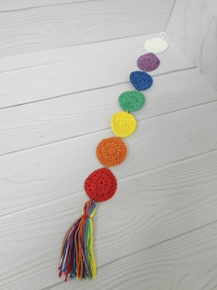 Colgante 7 chakras tejido al crochet - comprar online