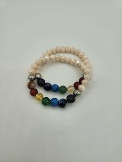 Pulsera 7 chakras y cristales- 8mm - comprar online