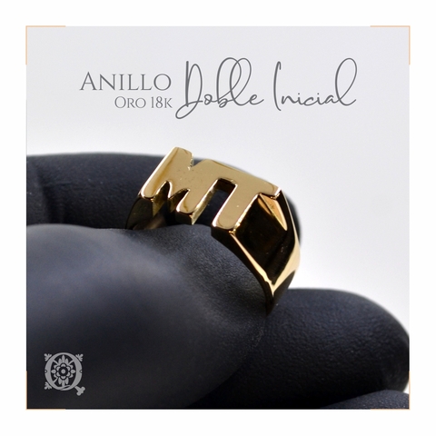 Anillo doble inicial shop