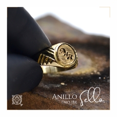 Anillo Sello Personalizado Oro