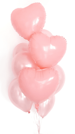 PACK x5 GLOBOS CORAZÓN ROSA PASTEL 45cm - comprar online