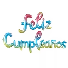 FELIZ CUMPLEAÑOS CURSIVA DEGRADÉ