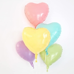 GLOBO CORAZÓN AMARILLO PASTEL 45cm - comprar online