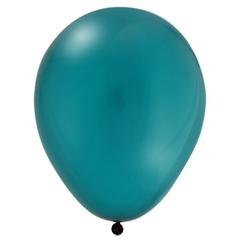 GLOBOS PERLADOS VERDE PETRÓLEO 12" x10