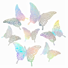 Mariposas 3D Tornasoladas x6