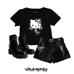 Remera Basic Kitty Punk - comprar online