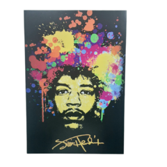 Poster Jimi Hendrix Acuarelas Laminas Musica Guitarra Rock